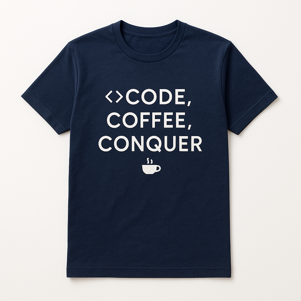 Code, Coffee, Conquer T-Shirt