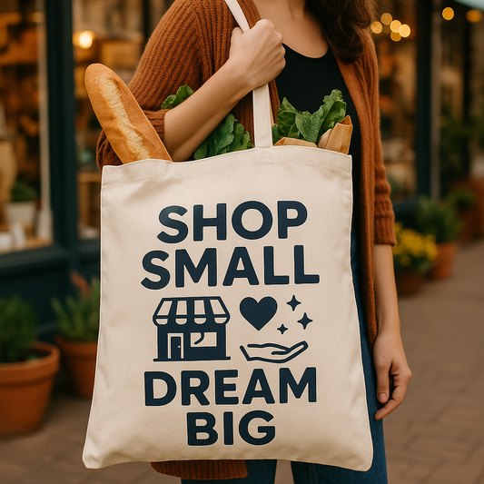 Shop Small, Dream Big Tote Bag